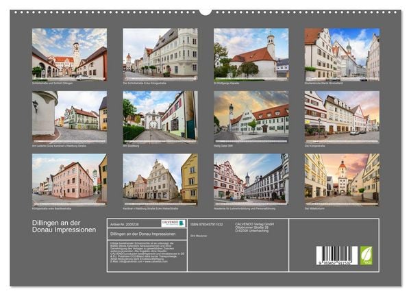 Produktbild: Dillingen an der Donau Impressionen (Wandkalender 2026 DIN A2 quer), CALVENDO Monatskalender