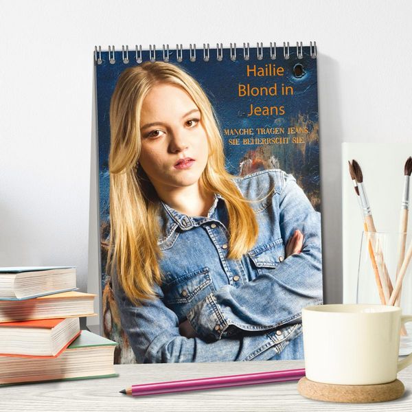 Produktbild: Hailie - Blond in Jeans (Tischkalender 2027 DIN A5 hoch), CALVENDO Monatskalender