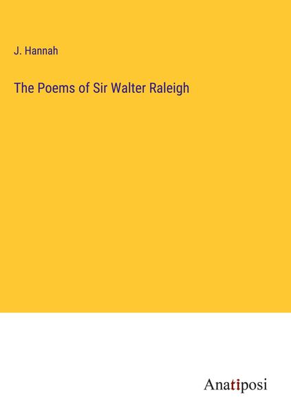 Produktbild: The Poems of Sir Walter Raleigh