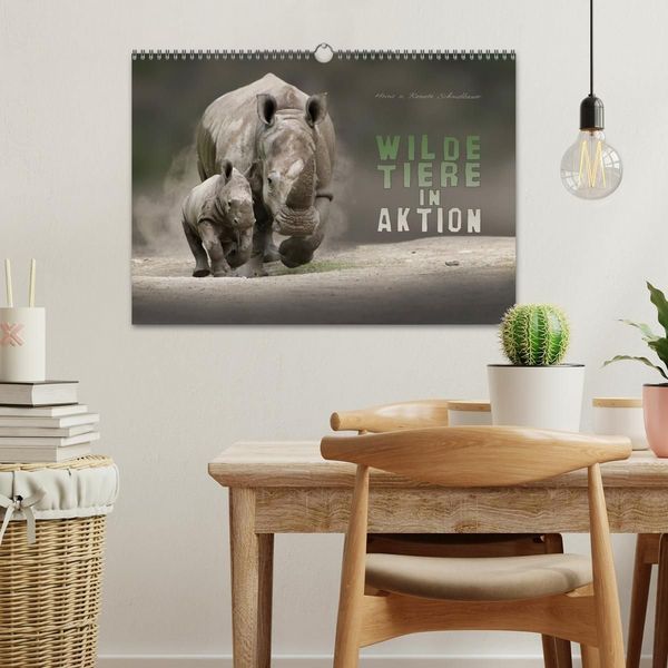 Produktbild: WILDE TIERE IN AKTION (Wandkalender 2027 DIN A3 quer), CALVENDO Monatskalender