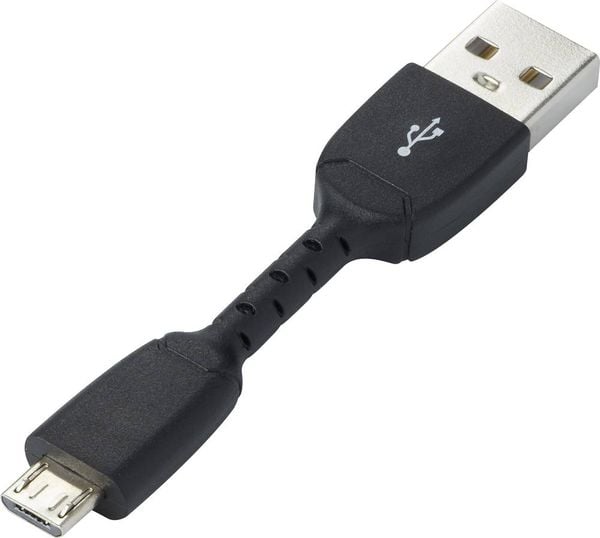 Renkforce USB-Kabel USB 2.0 USB-A Stecker, USB-Micro-B Stecker 0.05m Schwarz RF-4260171