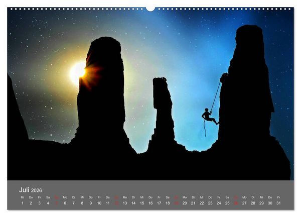 Produktbild: Bergsteigen - Extremsport am Limit (hochwertiger Premium Wandkalender 2026 DIN A2 quer), Kunstdruck in Hochglanz