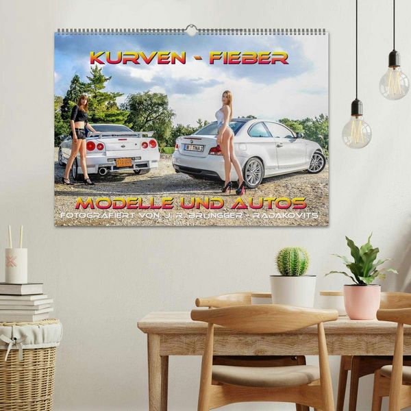 Produktbild: Kurven - Fieber - Modelle und Autos (Wandkalender 2026 DIN A2 quer), CALVENDO Monatskalender
