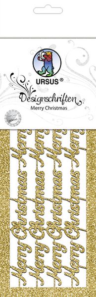 Produktbild: URSUS Designschriften "Merry Christmas", gold