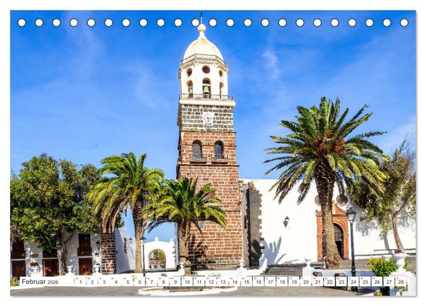 Produktbild: Lanzarote - Wo die Vulkane die Landschaft formten (Tischkalender 2026 DIN A5 quer), CALVENDO Monatskalender