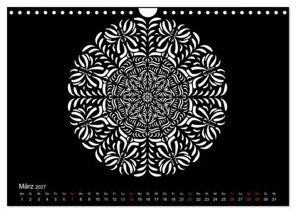 Produktbild: Entspannung und Ruhe durch Mandalas (Wandkalender 2027 DIN A4 quer), CALVENDO Monatskalender