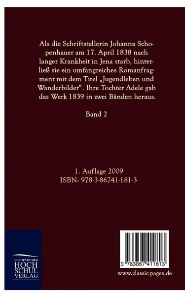 Produktbild: Jugendleben und Wanderbilder von Johanna Schopenhauer