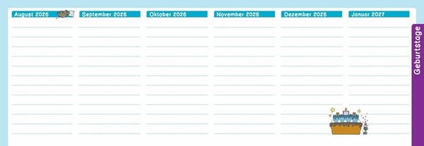 Produktbild: Der Wochen-Tischkalender f&uuml;r das Schuljahr 2026/2027