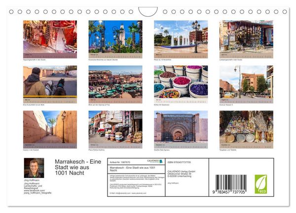 Produktbild: Marrakesch - Eine Stadt wie aus 1001 Nacht (Wandkalender 2026 DIN A4 quer), CALVENDO Monatskalender
