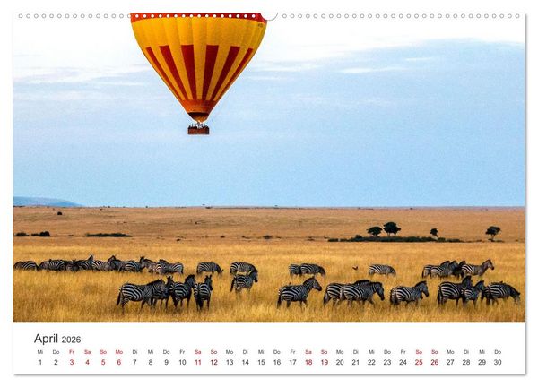Produktbild: Kenia - Eine Safari durch unber&uuml;hrte Natur. (Wandkalender 2026 DIN A2 quer), CALVENDO Monatskalender