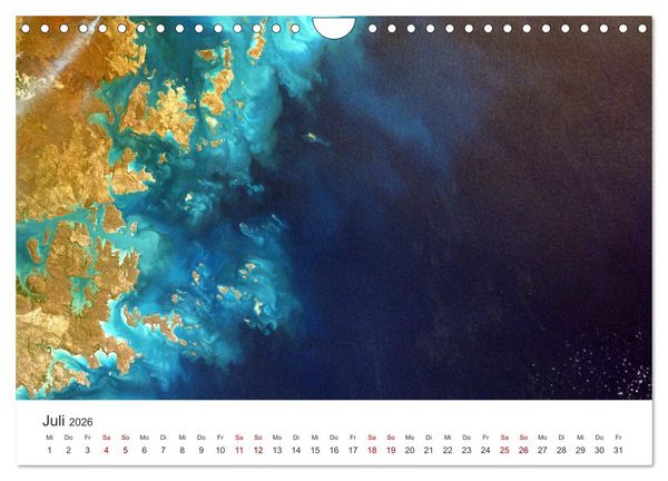 Produktbild: Satellitenbilder - Spektakul&auml;re Aufnahmen aus dem Weltall (Wandkalender 2026 DIN A4 quer), CALVENDO Monatskalender