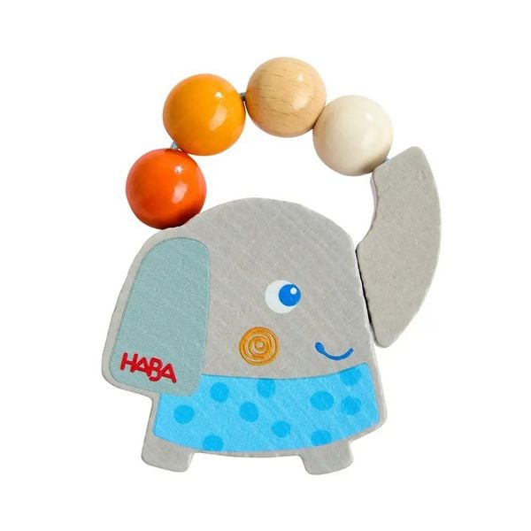 Produktbild: HABA 2013798001 - Greifling Rasselelefant, Holz, H&ouml;he: 8 cm