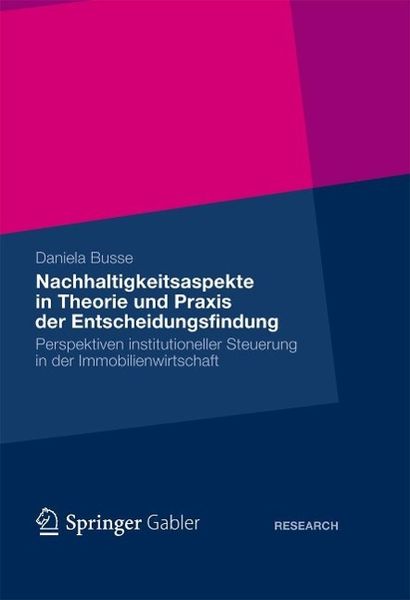Produktbild: Nachhaltigkeitsaspekte in Theorie und Praxis der Entscheidungsfindung