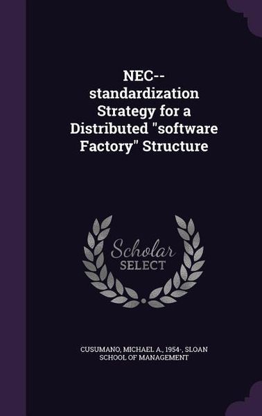 Produktbild: NEC--standardization Strategy for a Distributed software Factory Structure