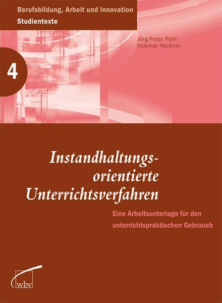 Produktbild: Instandhaltungsorientierte Unterrichtsverfahren