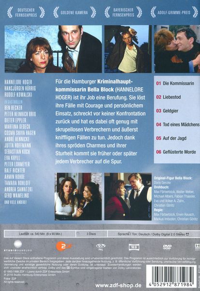 Produktbild: Bella Block - Box 1 (Fall 1-6) [3 DVDs]