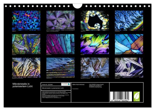Produktbild: Mikrokristalle in polarisiertem Licht (Wandkalender 2026 DIN A4 quer), CALVENDO Monatskalender