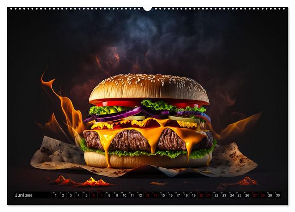 Produktbild: Burgerfood (Wandkalender 2026 DIN A2 quer), CALVENDO Monatskalender