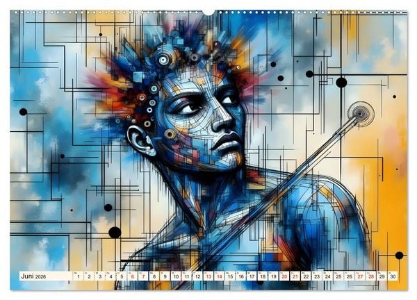 Produktbild: Kubistische Emotionen (Wandkalender 2026 DIN A2 quer), CALVENDO Monatskalender