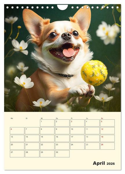 Produktbild: Witzige Chihuahuas. Gl&uuml;ckliche Temperamentb&uuml;ndel (Wandkalender 2026 DIN A4 hoch), CALVENDO Monatskalender