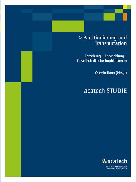 Produktbild: Partitionierung und Transmutation