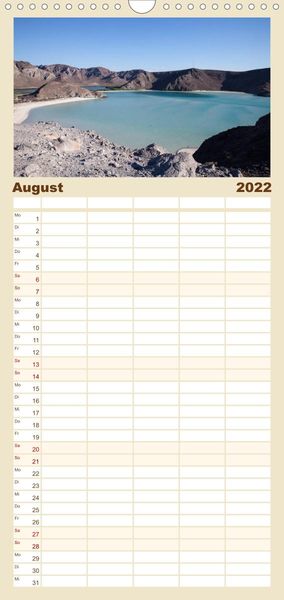 Produktbild: Augenblicke in Baja California Sur - Familienplaner hoch (Wandkalender 2022 , 21 cm x 45 cm, hoch)