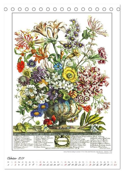 Produktbild: Henry Fletcher. Blumen und Fr&uuml;chte - Kunstkalender (Tischkalender 2027 DIN A5 hoch), CALVENDO Monatskalender