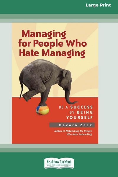 Produktbild: Managing for People Who Hate Managing (16pt Large Print Edition)