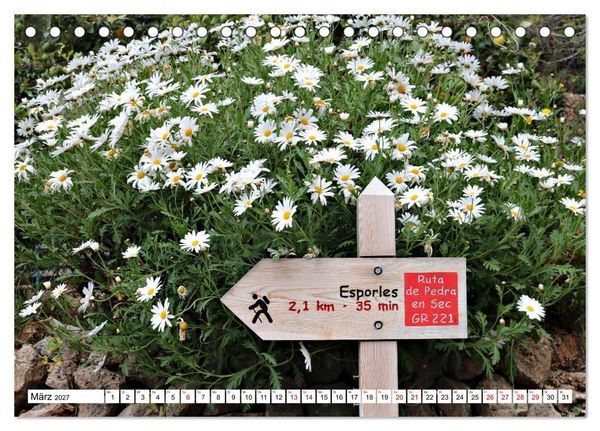 Produktbild: Mallorca GR 221. Weitwandern durch die Serra de Tramuntana (Tischkalender 2027 DIN A5 quer), CALVENDO Monatskalender