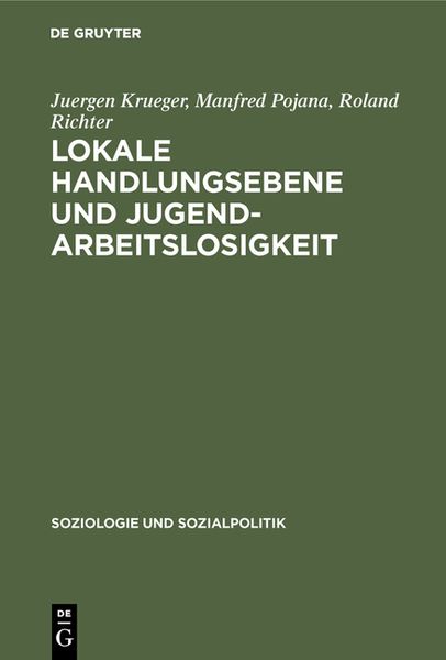 Produktbild: Lokale Handlungsebene und Jugendarbeitslosigkeit