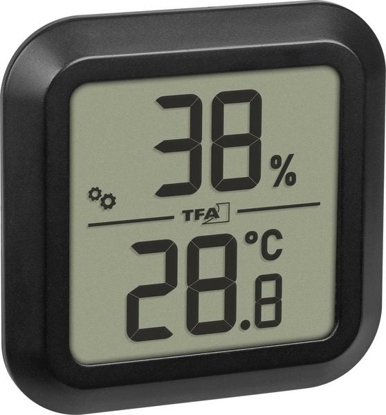 Produktbild: TFA Dostmann Digitales Thermo-Hygrometer zum Einbau Thermo-/Hygrometer Schwarz 30.5061.01