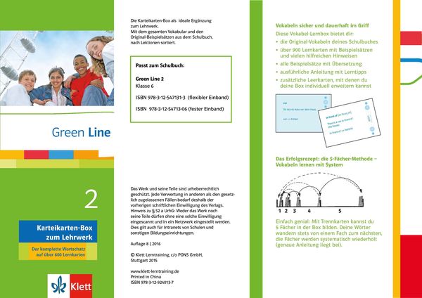 Produktbild: Green Line 2 - Vokabel-Lernbox zum Sch&uuml;lerbuch