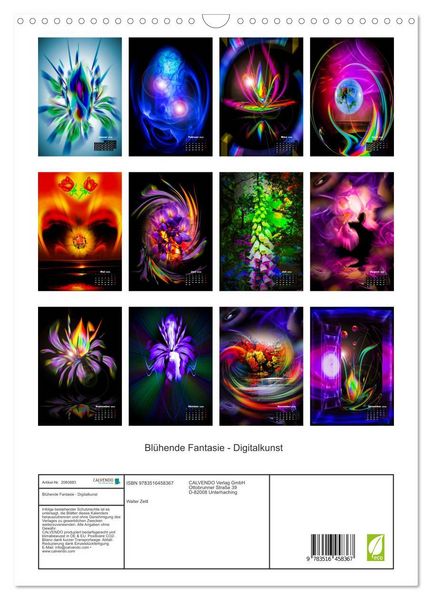 Produktbild: Bl&uuml;hende Fantasie - Digitalkunst (Wandkalender 2026 DIN A3 hoch), CALVENDO Monatskalender