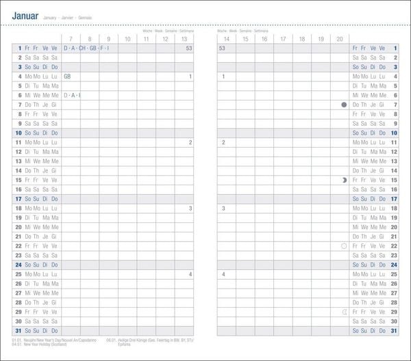 Produktbild: Leporello, schwarz Kalender 2027
