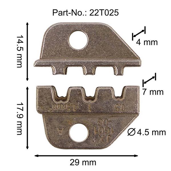Produktbild: Quadrios 22T025 22T025 Crimpeinsatz Flachstecker 0.5 bis 1.5mm&sup2;