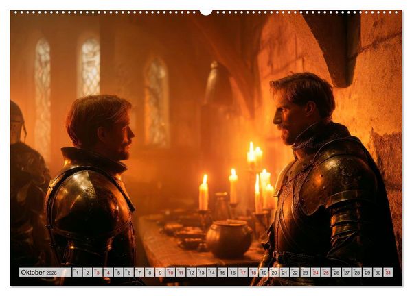 Produktbild: Ritter - Legenden aus Stahl und Ehre (hochwertiger Premium Wandkalender 2026 DIN A2 quer), Kunstdruck in Hochglanz