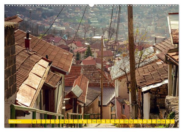 Produktbild: Sarajevo - Vielf&auml;ltige Hauptstadt von Bosnien und Herzegowina (hochwertiger Premium Wandkalender 2026 DIN A2 quer), Kunstdruck in Hochglanz