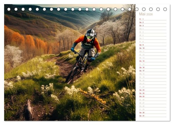 Produktbild: Mit dem Mountainbike durch die Welt (Tischkalender 2026 DIN A5 quer), CALVENDO Monatskalender