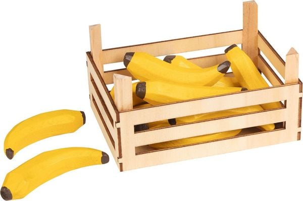 Produktbild: goki Bananen in Holzkiste Stiege f&uuml;r Kaufladen, Holz