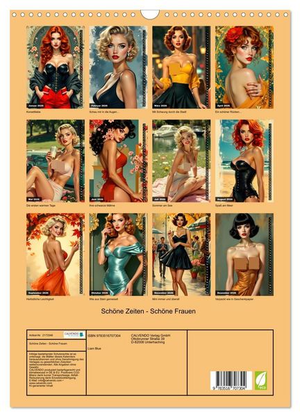 Produktbild: Sch&ouml;ne Zeiten - Sch&ouml;ne Frauen (Wandkalender 2026 DIN A3 hoch), CALVENDO Monatskalender