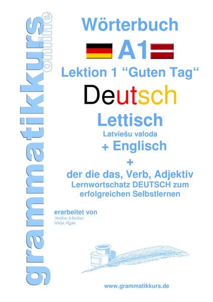 Produktbild: W&ouml;rterbuch Deutsch - Lettisch - Englisch Niveau A1