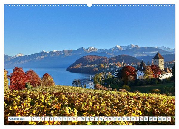 Produktbild: Schweizer Bergblicke (hochwertiger Premium Wandkalender 2026 DIN A2 quer), Kunstdruck in Hochglanz