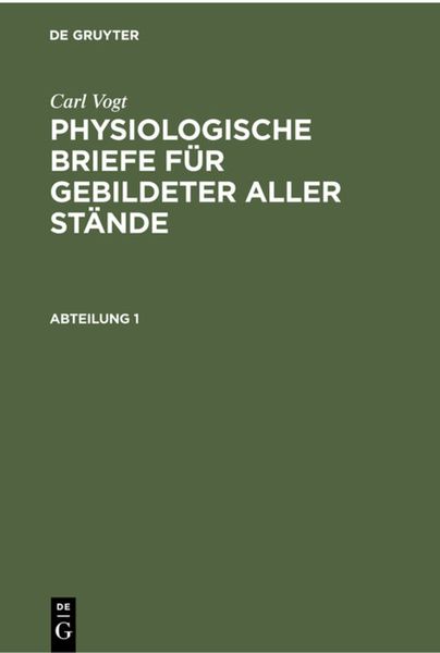 Produktbild: Physiologische Briefe f&uuml;r gebildeter aller St&auml;nde. Abteilung 1
