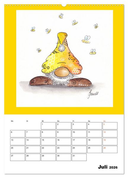 Produktbild: WichtelParade (hochwertiger Premium Wandkalender 2026 DIN A2 hoch), Kunstdruck in Hochglanz