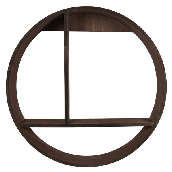 HTI-Living Wandregal MDF rund Dunkelbraun Wandregal MDF rund Dunkelbraun