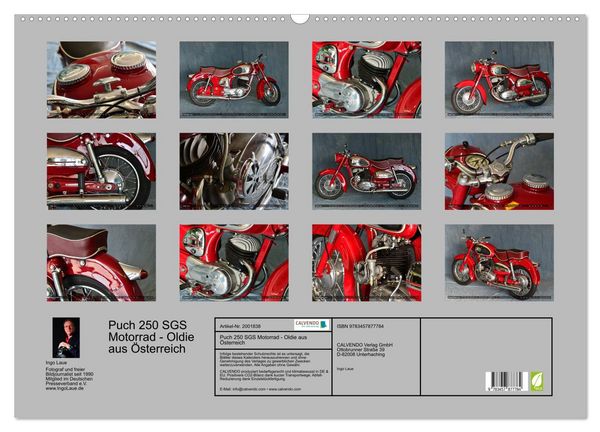 Produktbild: Puch 250 SGS Motorrad - Oldie aus &Ouml;sterreich (Wandkalender 2026 DIN A2 quer), CALVENDO Monatskalender