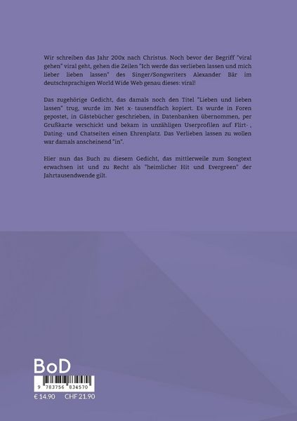 Produktbild: Ich werde das Verlieben lassen und mich lieber lieben lassen