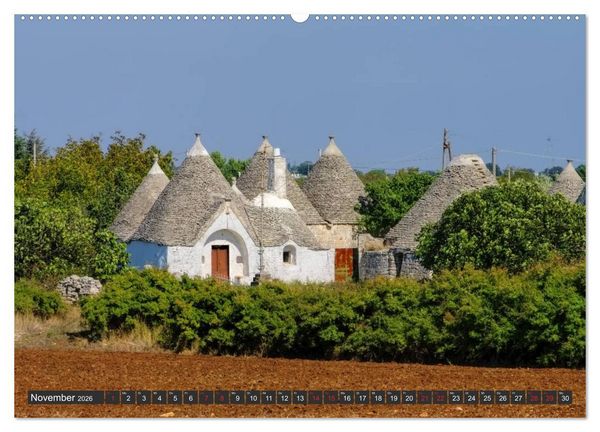 Produktbild: Trulli in Apulien - Einzigartige Rundh&auml;user im S&uuml;den Italiens (Wandkalender 2026 DIN A2 quer), CALVENDO Monatskalender