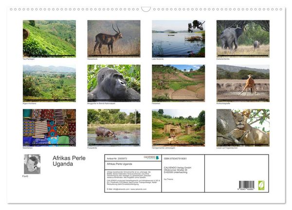 Produktbild: Afrikas Perle Uganda (Wandkalender 2026 DIN A2 quer), CALVENDO Monatskalender