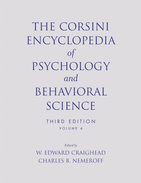 Produktbild: The Corsini Encyclopedia of Psychology and Behavioral Science